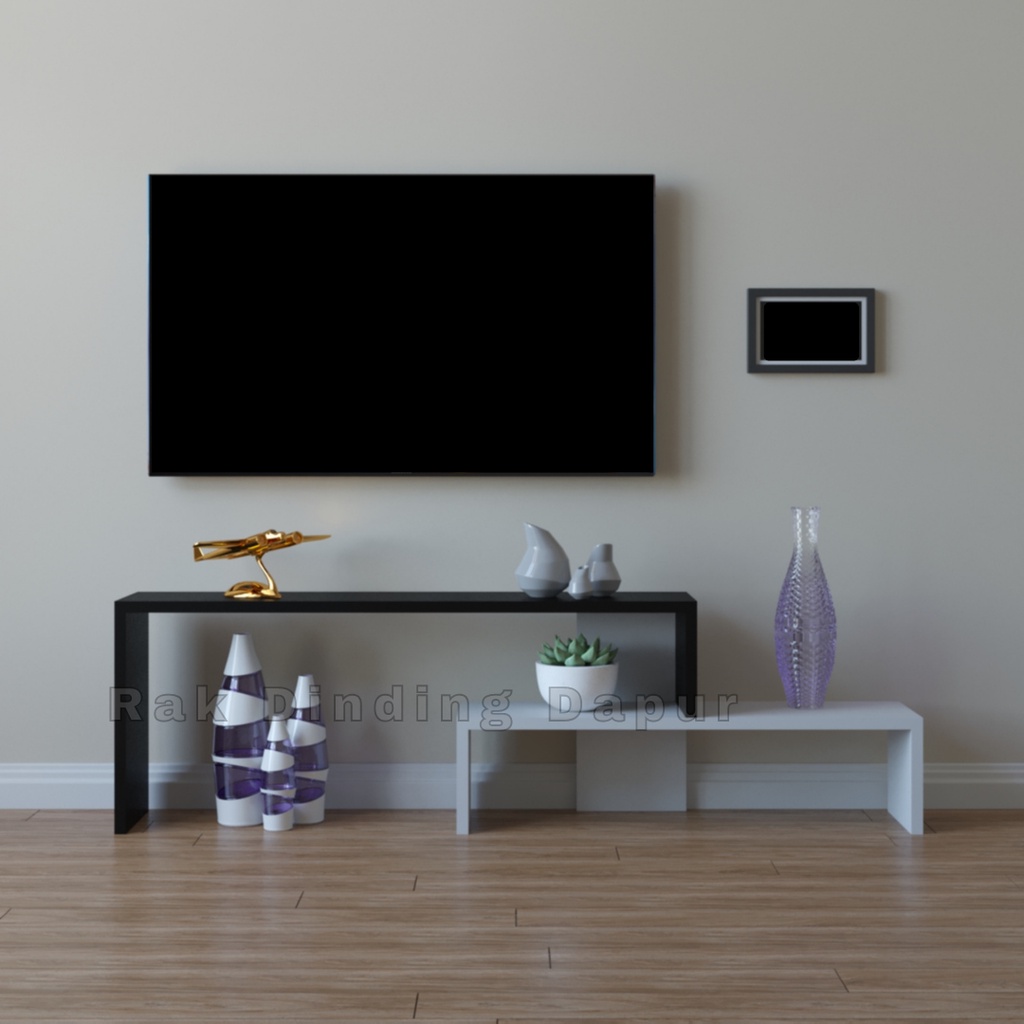 MEJA TV MINIMALIS MURAH MODERN Hiasan Dinding Dekorasi Dinding Rak TV Dinding Tempel Nakas Kayu