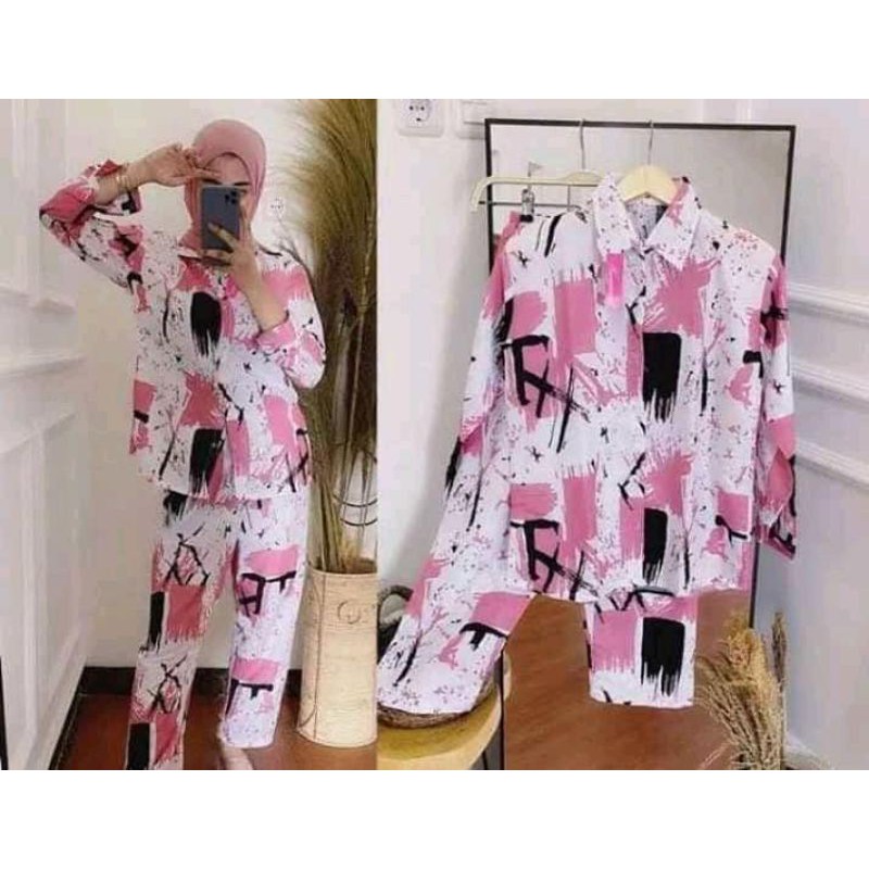 Setelan nagita abstrak rayon