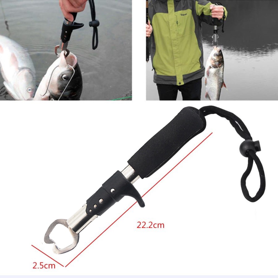 Alat Penjepit Mulut ikan Fishing Gripper Stainless Steel Pancing