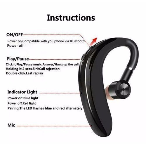 Earphone / Headset Bluetooth S109 Wireless Business