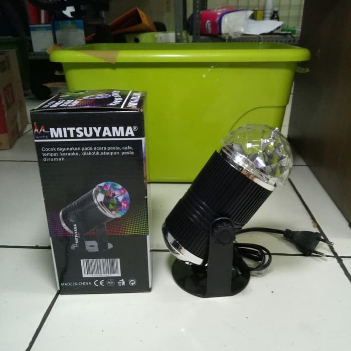 Paling Laris!!! Lampu Stand Disco LED Super Terang MS-357 Full Color Rotating Lamp Party Light Mini 3 Watt Berkualitas Original