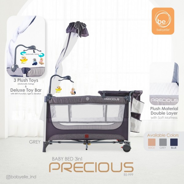 Babyelle Precious Box Bayi 999 XLR Baby Bed 3in1 tempat tidur bayi Precious Pline Side Bed Prestige