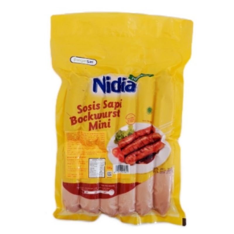 

Nidia Sosis Sapi Bockwurst 500g isi 12