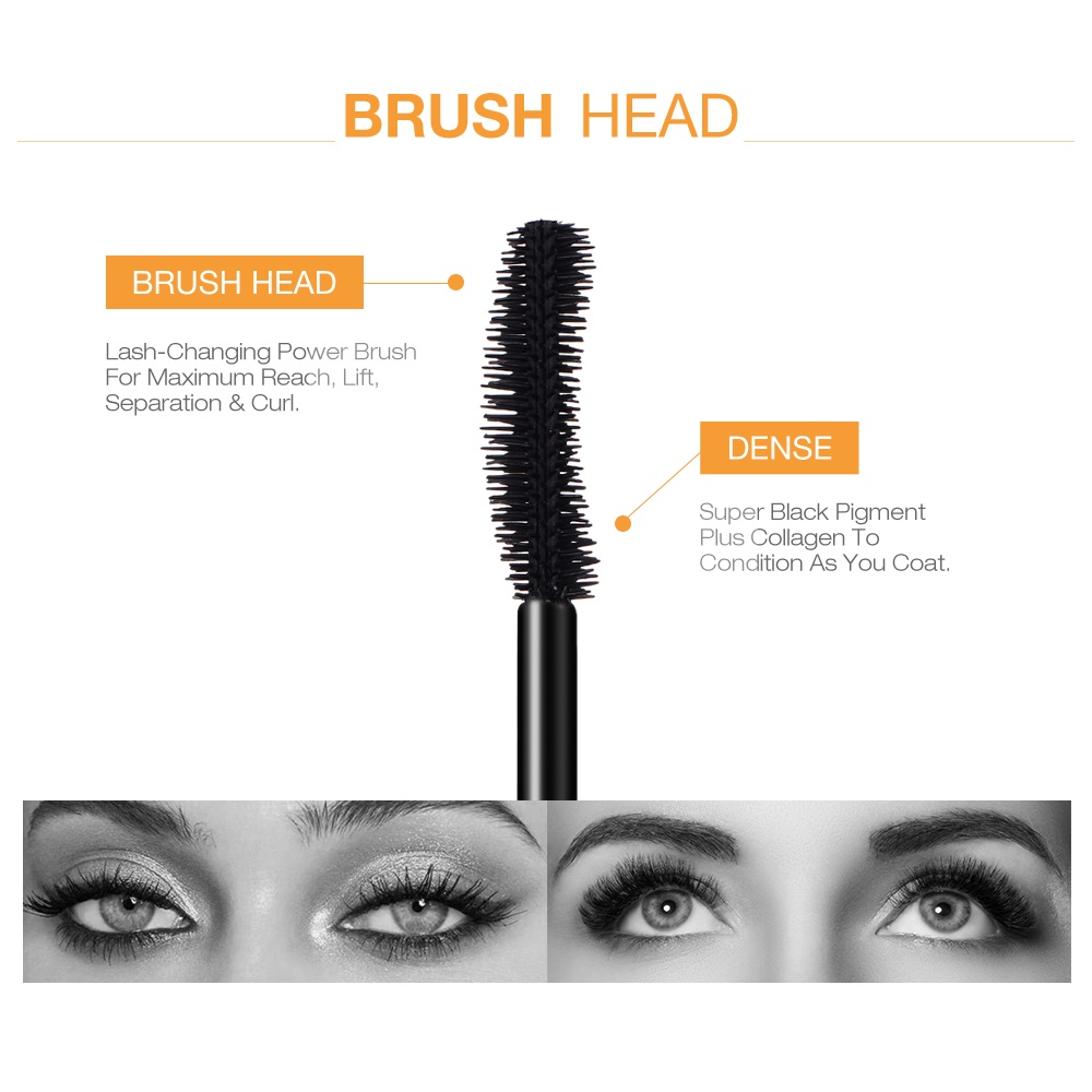 ★ BB ★  O.TWO.O Instant Oversize Volume Mascara - Mascara 3D Black Long Lasting Volumizing Lengthen Waterproof | O TWO O