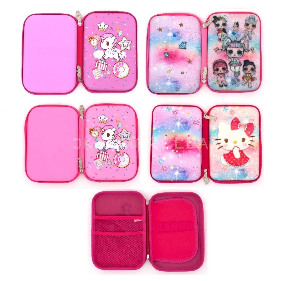 TCS Kotak Pensil  B8 Tempat Pensil  Hardcase Smiggle Cewe Timbul Import