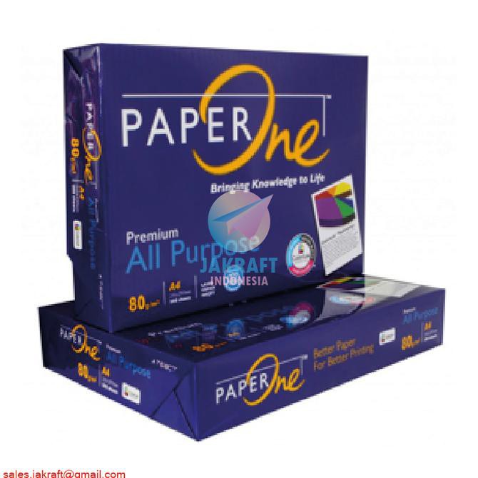 

Kertas HVS A4 80 Gram Gsm PAPERONE SiDU Print Fotocopy Putih Polos