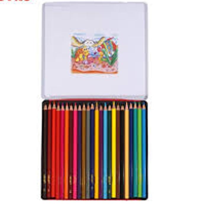 

L24$QR Ada .Joyko Color Pencils Tin Case CP-24TC Classic Pensil Warna 24 Wadah Kaleng Pinsil Klasik.