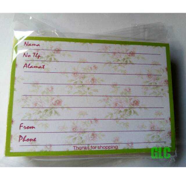 

Stiker label pengiriman shabby green ready
