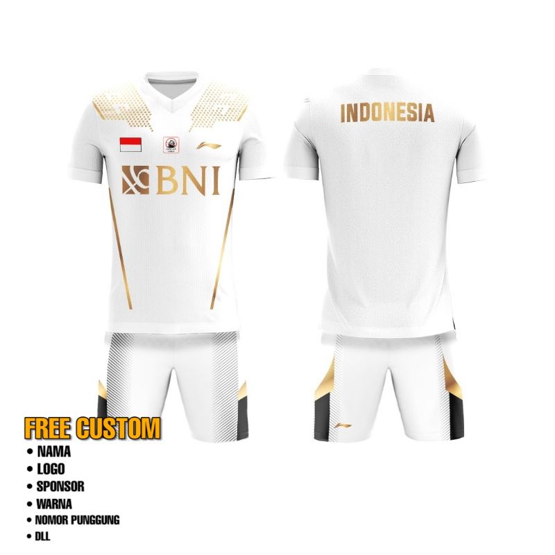 Stelan baju BADMINTON - Jersey Bulutangkis Custom - Jersey THOMAS UBER CUP 2021 INDONESIA