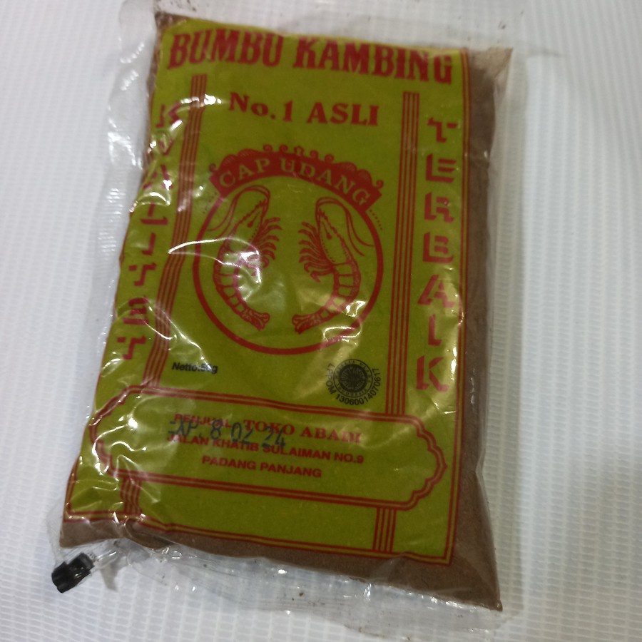 

Bumbu Kambing Serbaguna No.1 Cap Udang 50 Gram Asli