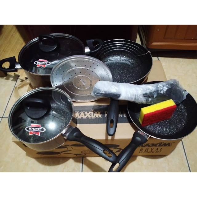 Panci teflon Maxim royal set of 13 dusdusan.com