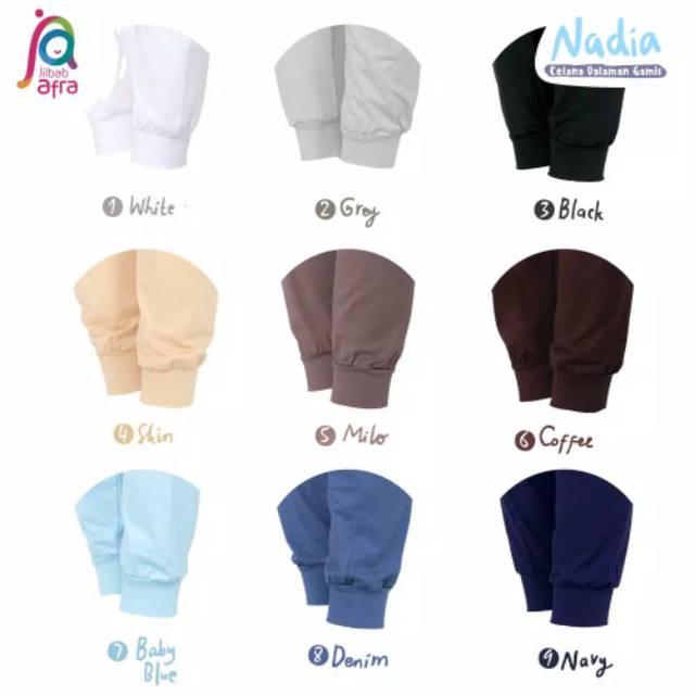 Nadia ( Celana Dalaman Gamis / Celamis) merk Afra