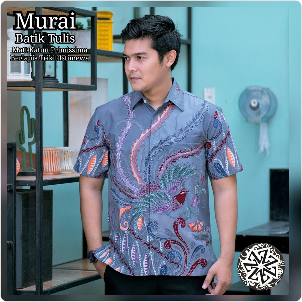 Model Baju Batik Kombinasi Pria Lengan Pendek