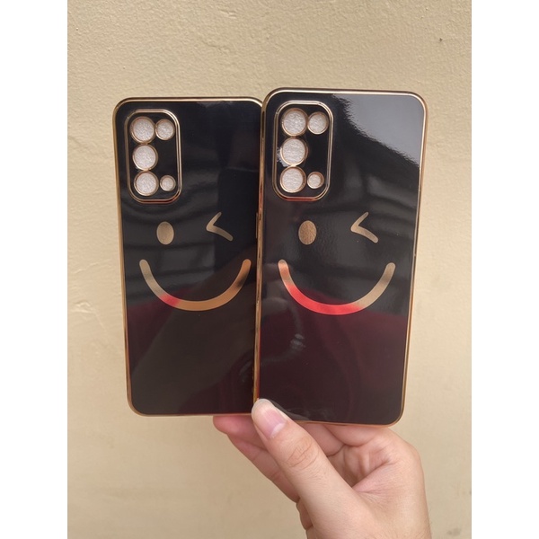 WENG Softcase Glossy Chrome Smile For Oppo Realme Samsung Vivo Infinix  Xiaomi