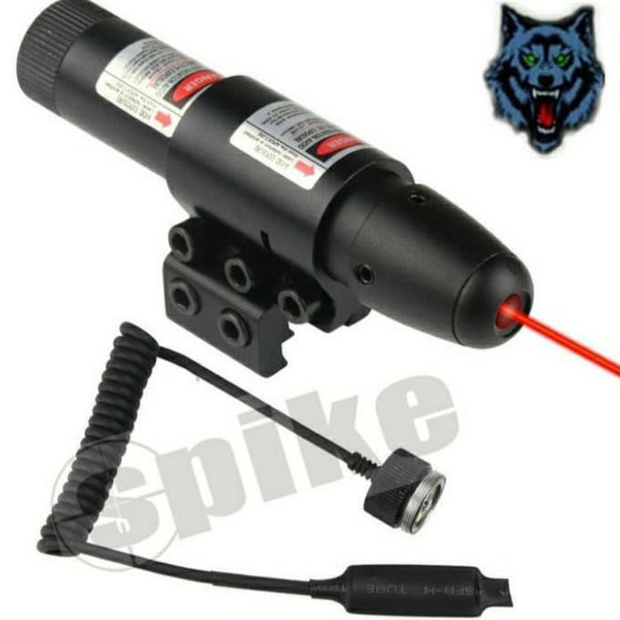 BARANG BARU telescob laser senapan angin nyala merah laser sight with mounting WOS
