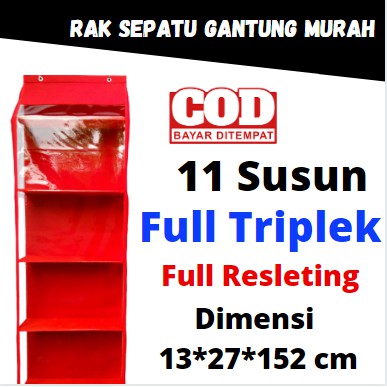 Rak Gantung Sepatu Polos/Rak Sepatu Gantung Polos/Rak Sepatu Gantung Polos Resleting