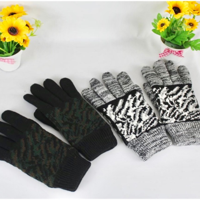 IMPORT Glove Rajut Sarung Tangan Rajut Wool Glove Winter Snow