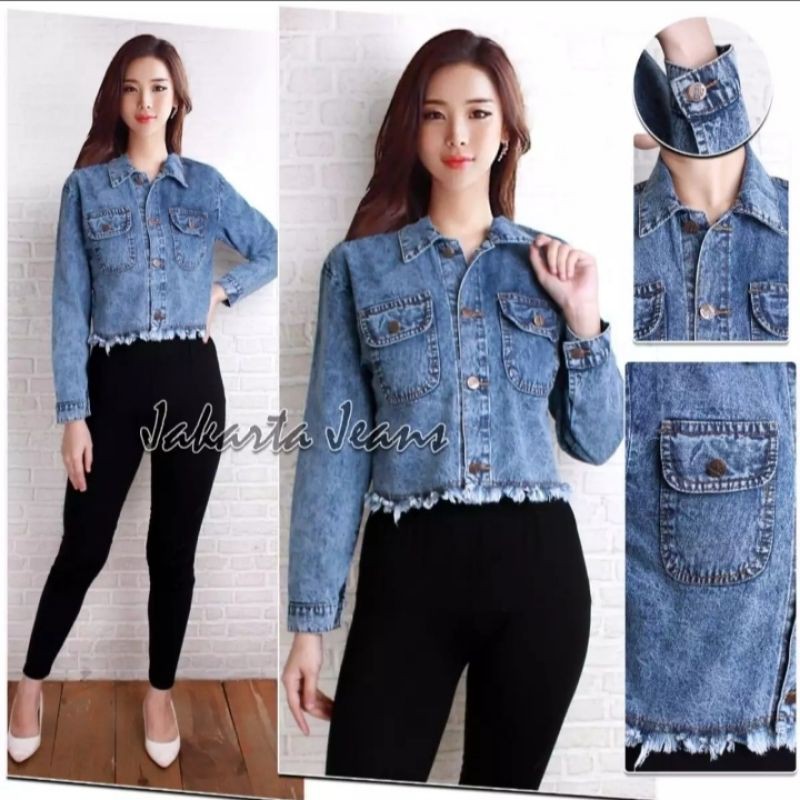 Jaket Jeans nirina Rawis ligh blue