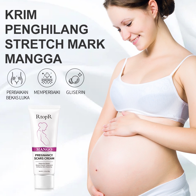 [BPOM]RtopR Mangga Menghilangkan Bekas Kehamilan Krim Jerawat Stretch Marks Perawatan Bersalin Perbaikan Anti-Penuaan Anti-Keriput Mengencangkan Krim Tubuh 40g