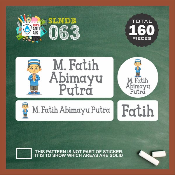 

SLNDB-063 stiker label nama anak sticker anti air waterproof murah princess buku botol minum Murah