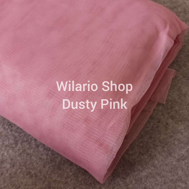 KAIN TILE HALUS LEMBUT | KAIN TULE | KAIN TULLE | KAIN TILLE | SOFT TILE | SOFT TULLE-Dusty Pink
