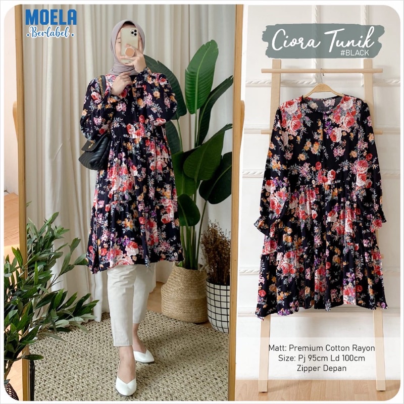 NEW on JUNE ‼️ TUNIK motif bunga (CIORA)