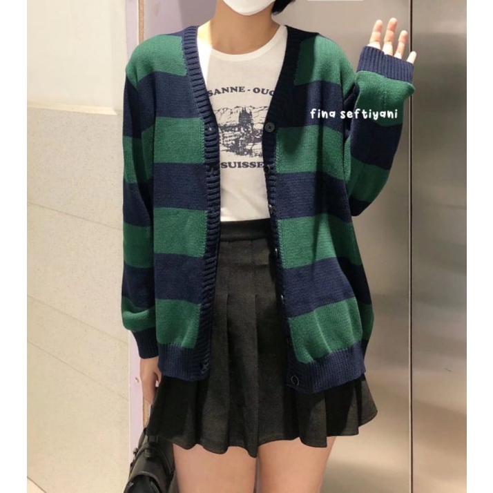 Cardigan tate knit oversize unisex
