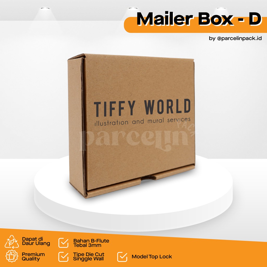 

[POLOS 18x18x5cm] KARDUS BOX PACKING ONLINE SHOP / MAILER BOX MB-D / KARDUS COKLAT
