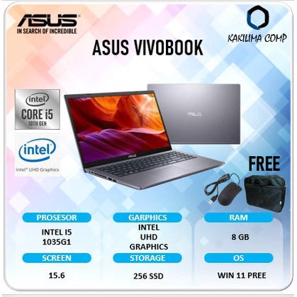 Laptop Bisnis ASUS Intel Core i5 Ram  8GB 256SSD Numpad Keyboard