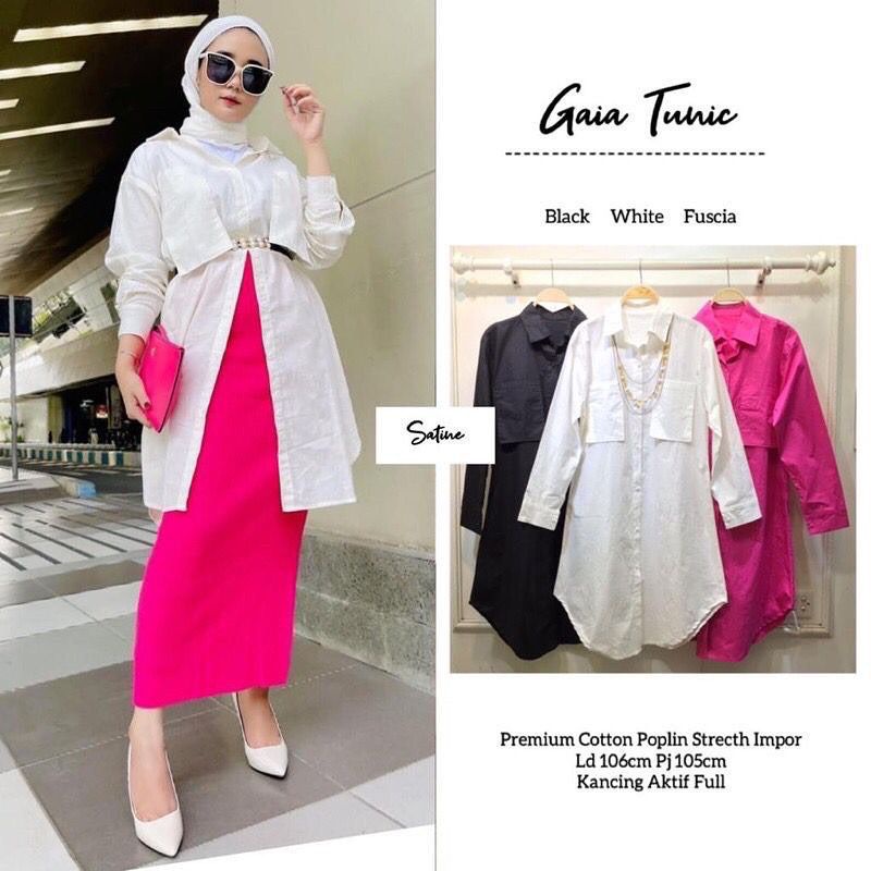 KENZI TUNIK ORIGINAL ATASAN POLOS PREMIUM/TUNIK TERBARU KATUN POPLIN STRECTH IMPORT/BLOUSE KEMEJA ATASAN WANITA KEKINIAN/FAR MOSLEMSTORE