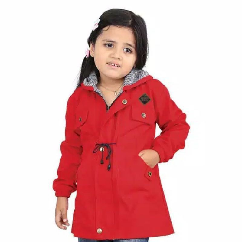 Jaket Parka Anak Perempuan 12 Tahun Import Polos Model Resleting