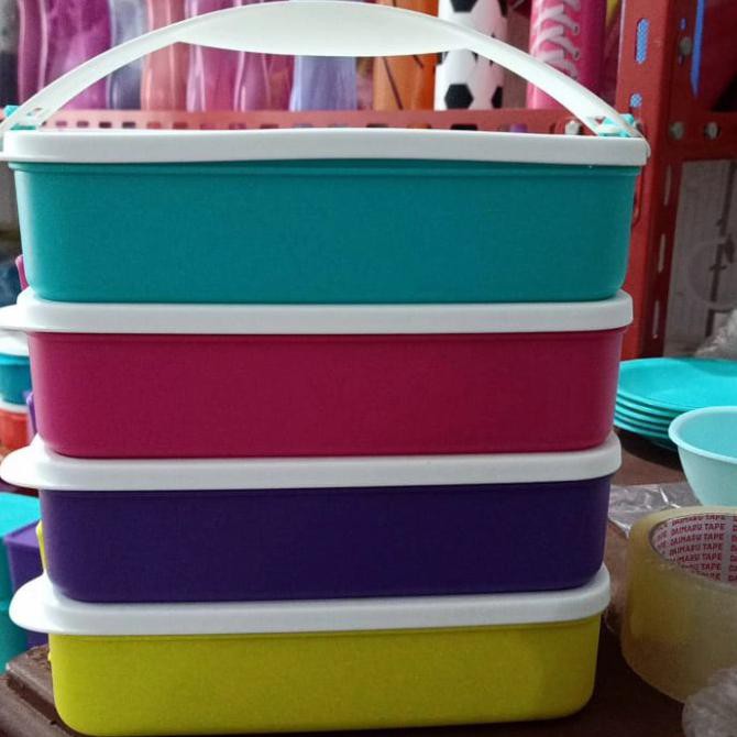 FALSH SALE Tupperware rantang click to go 4 tingkat @900 ml