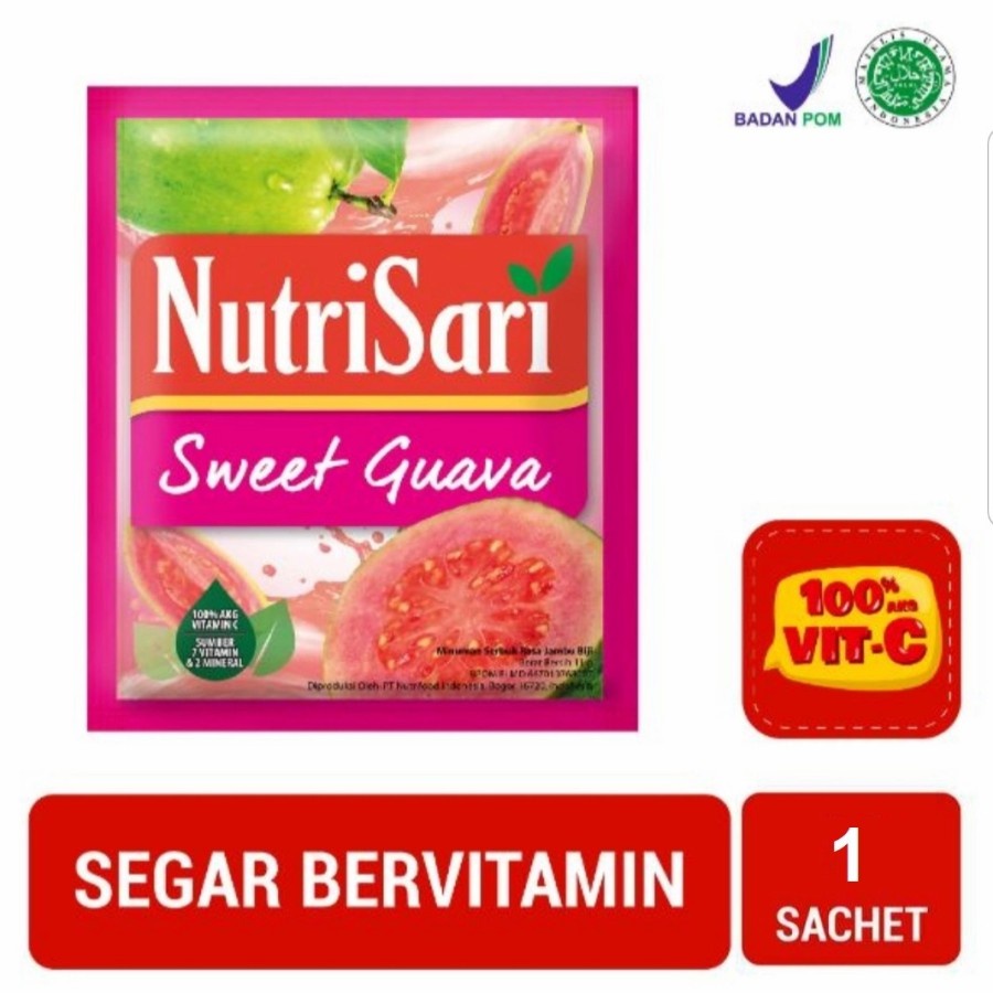 

NutriSari Sweet Guava - Minuman Buah Vitamin C & D (1 Sachet)