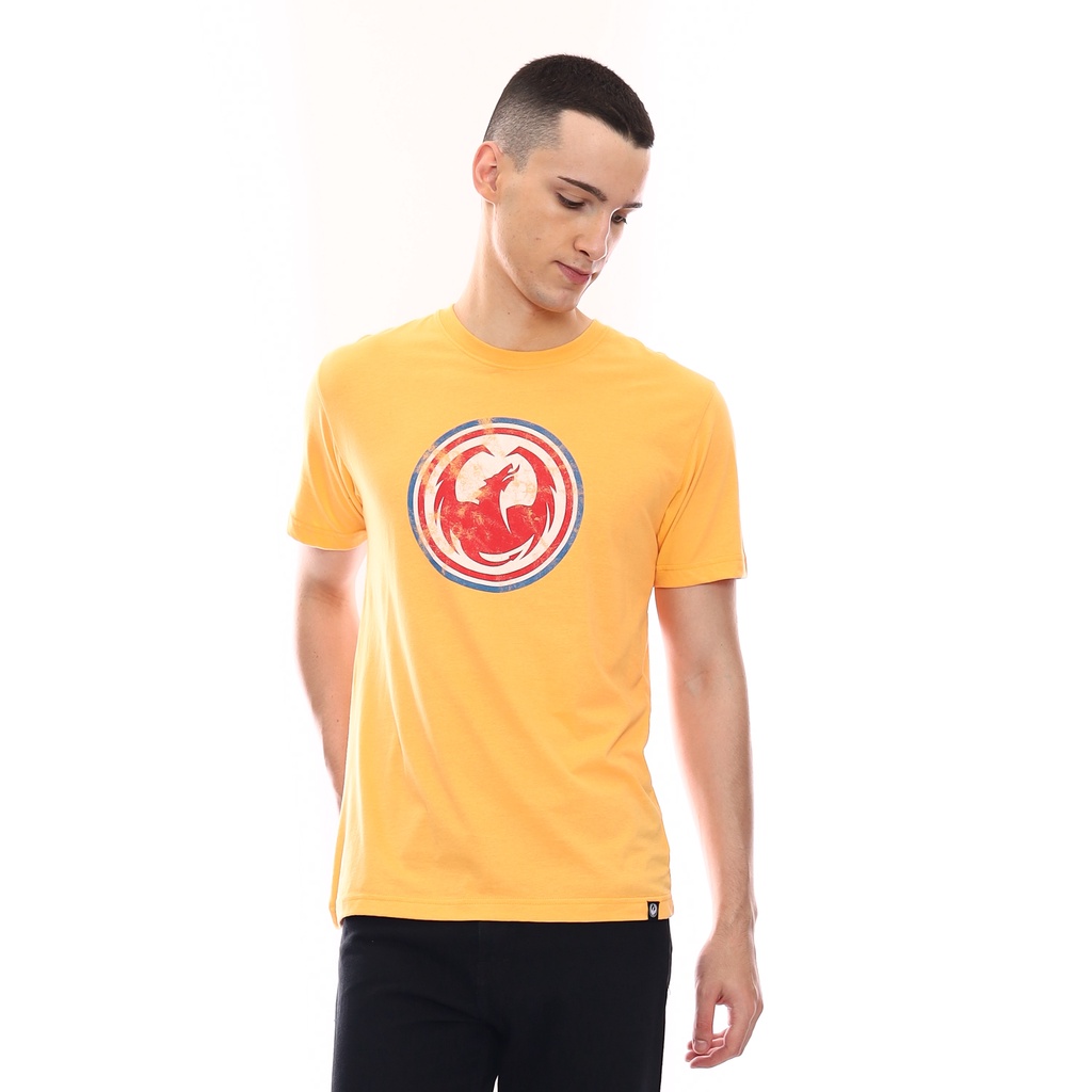 Dragon Kaos Lengan Pendek Pria Kuning Intro DMTSS205-YEL Planet Surf