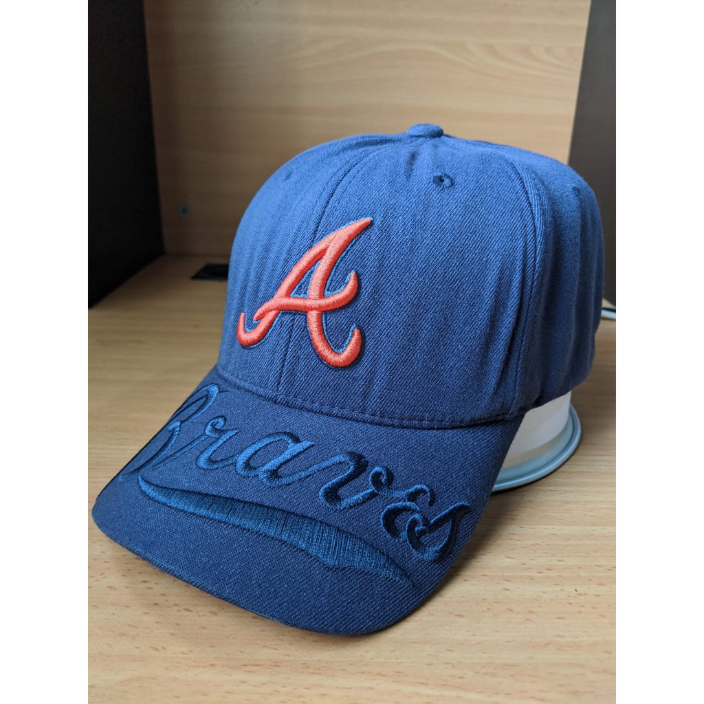 Topi Baseball MLB Atlanta Braves Second Branded Import
