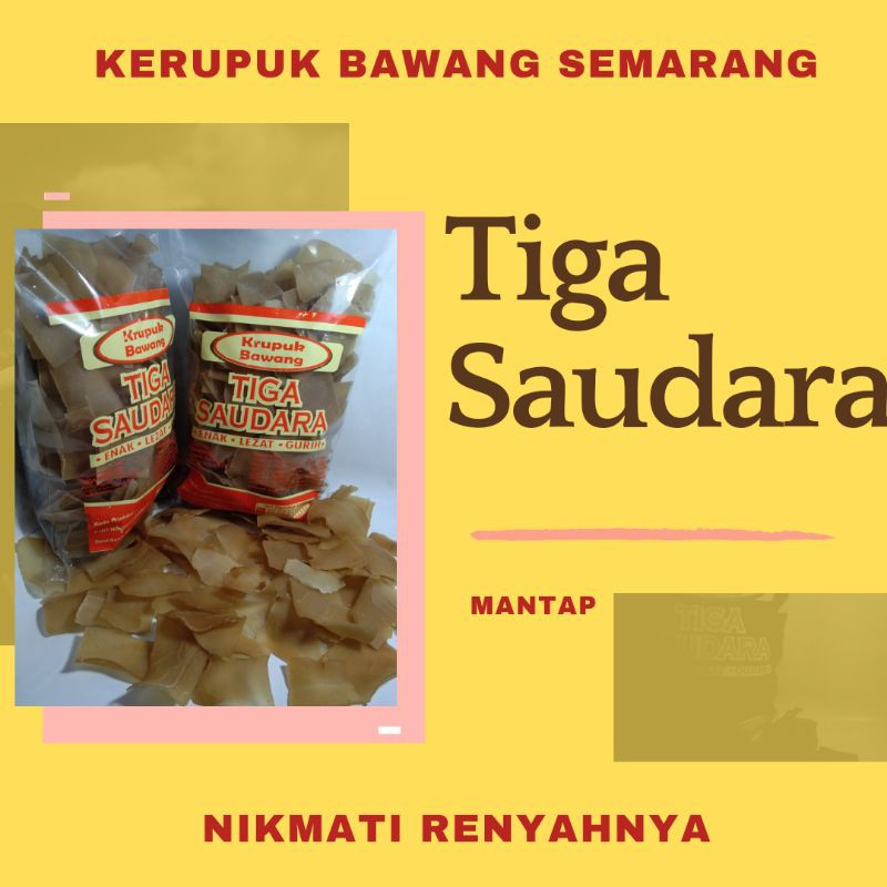 

Kerupuk Bawang Tiga Saudara 500 gr