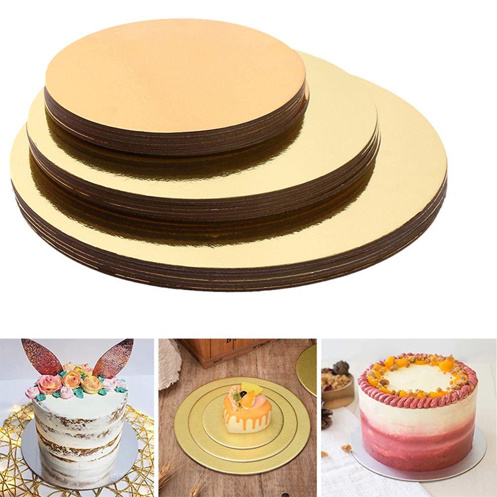 Solighter 10pcs Papan Kue Bulat Set Handmade Baking Ukuran Besar Cupcake Dessert Tray Mousse Cake Diameter12 /16 /22 /26cm