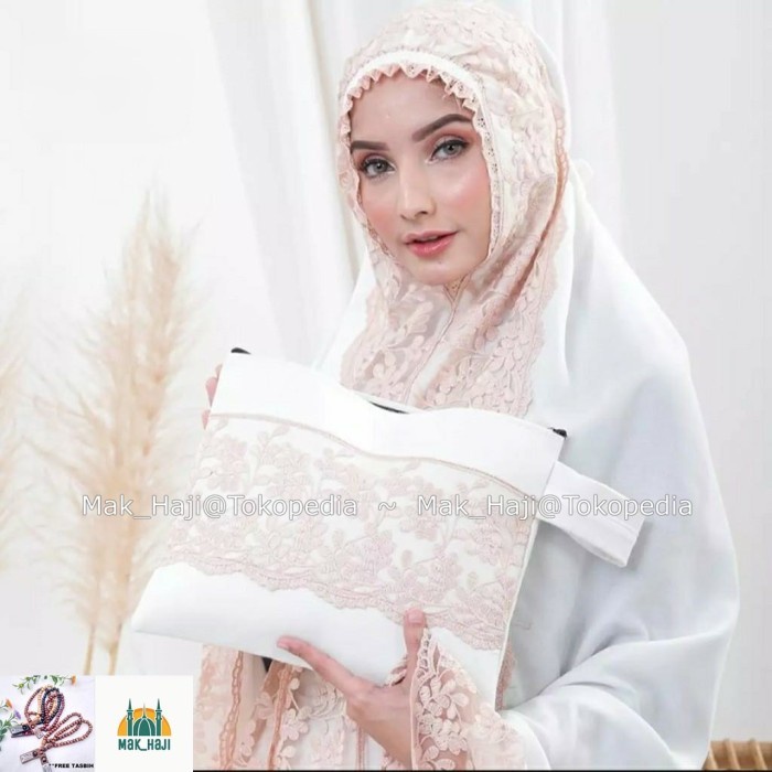 MUKENA DEWASA SHIREEN RAYON RENDA MEWAH - Putih