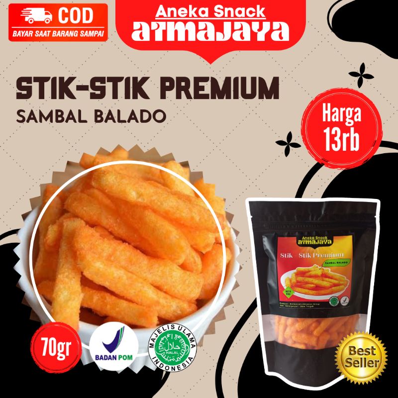 

Stik-stik Sambal Balado / Snack Murah / Makanan Ringan /Grosir Anrka Snack Atmajaya