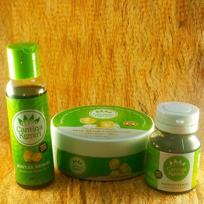 Hot Paket Perawatan Rambut Alami Cantiqa Kemiri Diskon