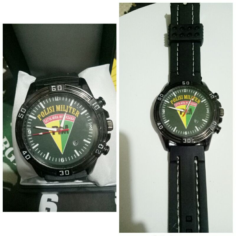 jam persit alba bulat hitam