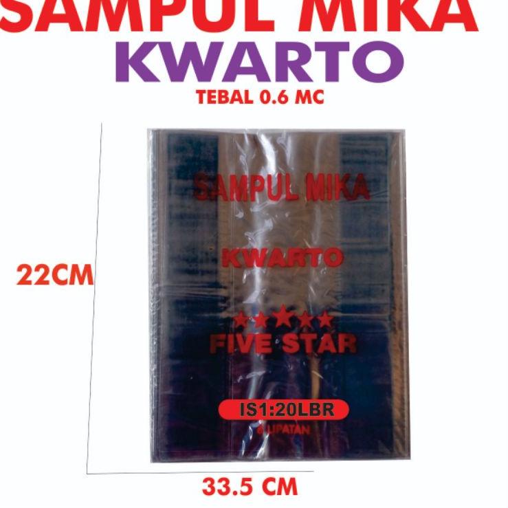 Model Baru SAMPUL MIKA BUKU KWARTO ISI 10 &amp; 20 LEMBAR MERK :FIVE STAR / DENGAN KETEBALAN PLASTIK NYA 0.6 micron