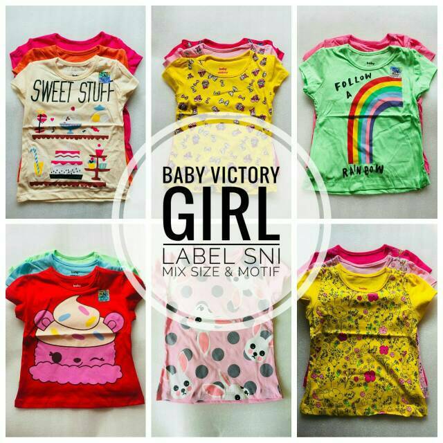 Kaos SNI Baby Victory Girl Baju Anak Murah Grosir Paket Usaha Bukan Oshkosh