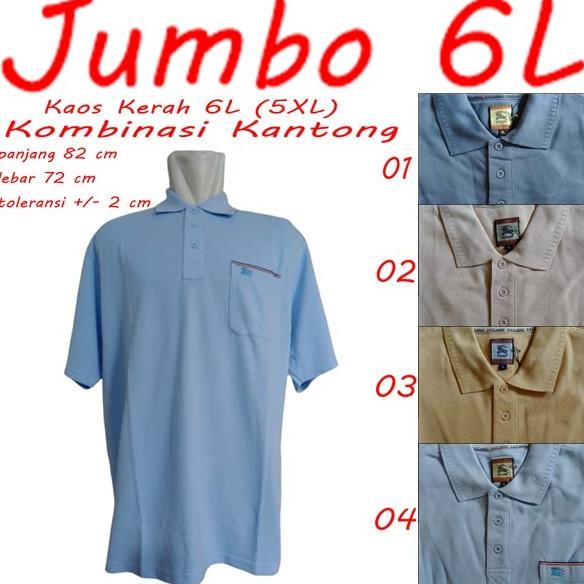 Kaos Kerah Polos Jumbo Ukuran 6L