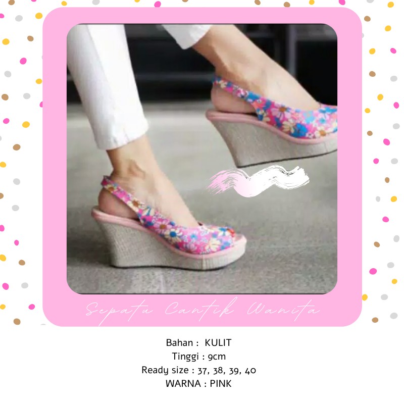 THM Wedges Sandal  Import Wanita  Cewek Cewe Murah Sendal 