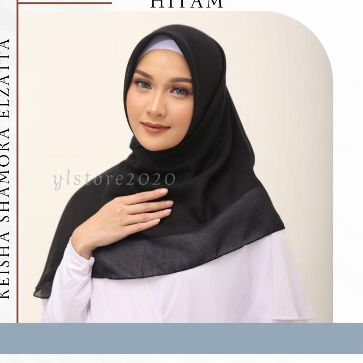 Terbaik.. Hijab Segi Empat Warna Pink Salem Scarf Polos Elzatta