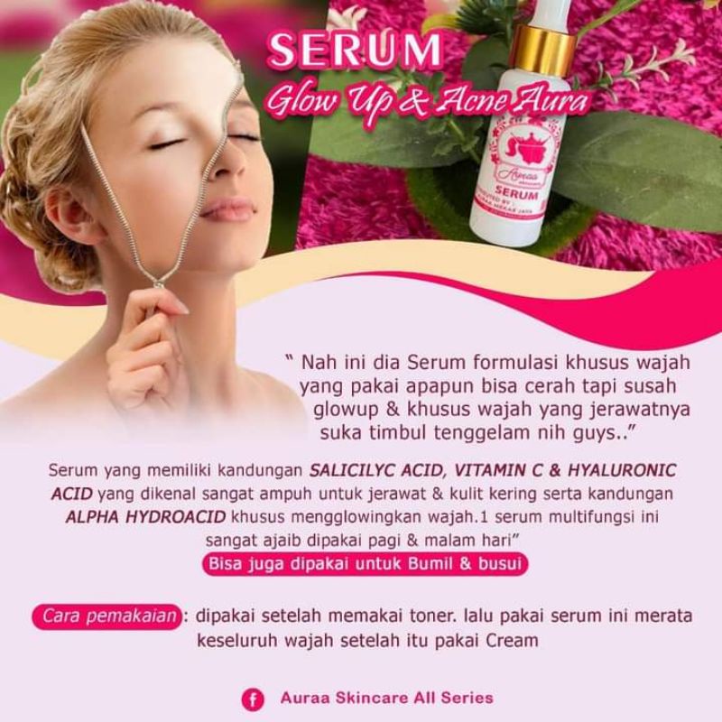 Serum glow up anti acne aura skincare