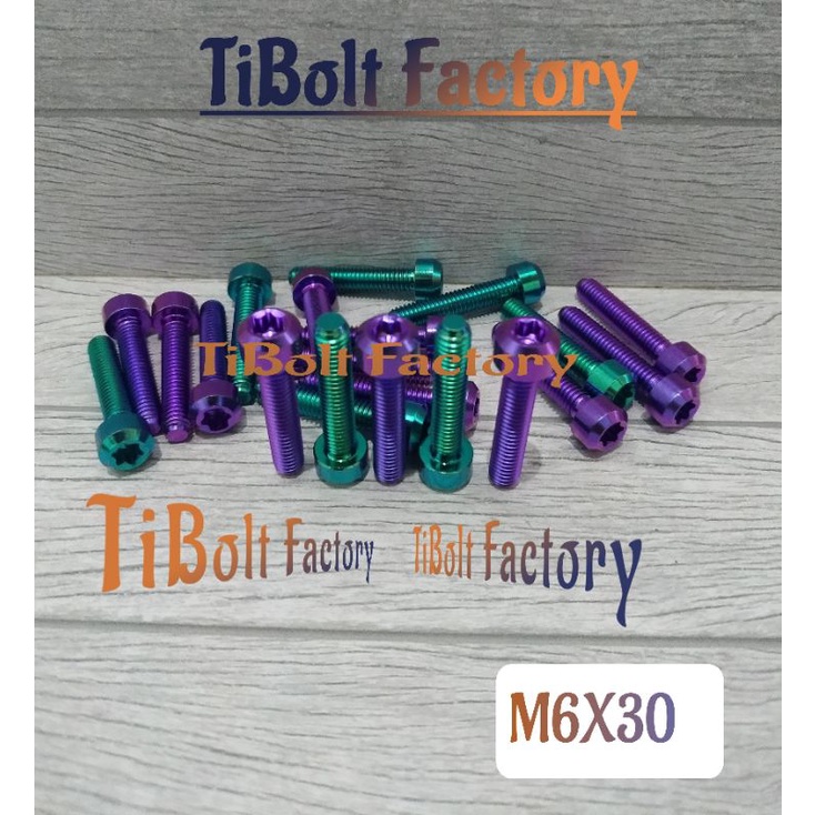 Baut Proti Titanium GR5 M6X30, Baut CVT, Baut Probolt, Titanium, Baut, Mur, Motor, Aksesoris Motor, 