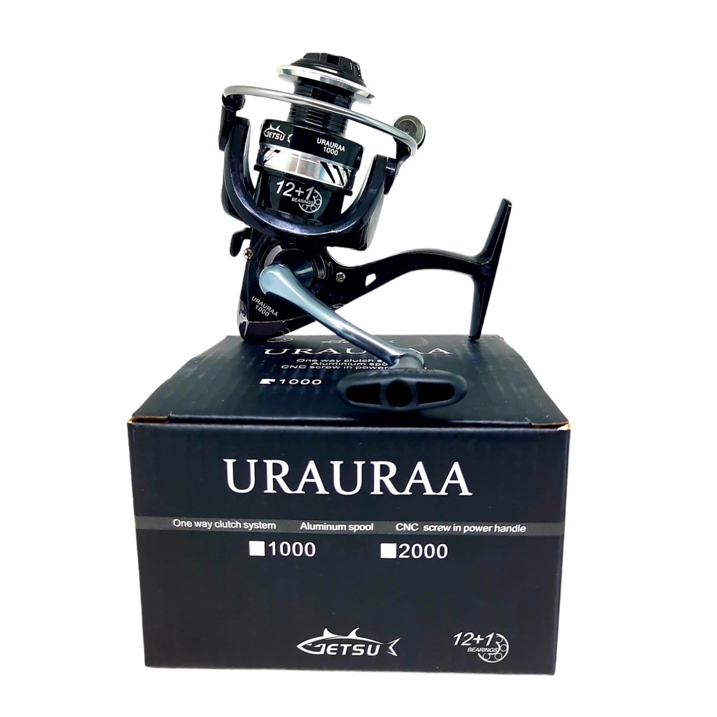 Reel Pancing GETSU URAURAA 12+1 POWER HANDLE Sangat MURAH