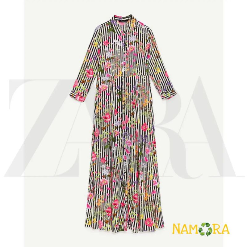 Zara Dress Floral Maxi